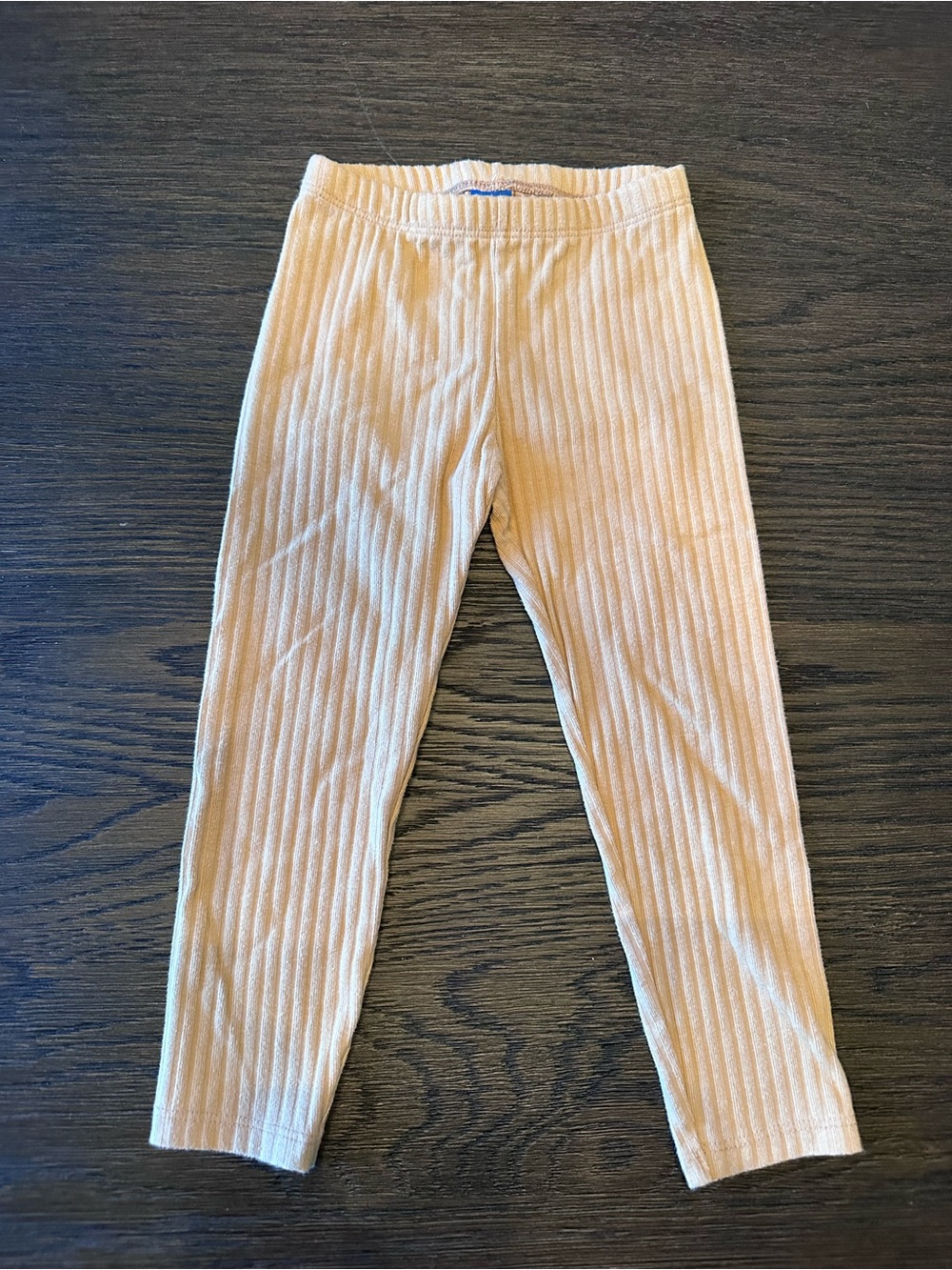 Old Navy Girls Ribbed Leggings in Light Beige Tan